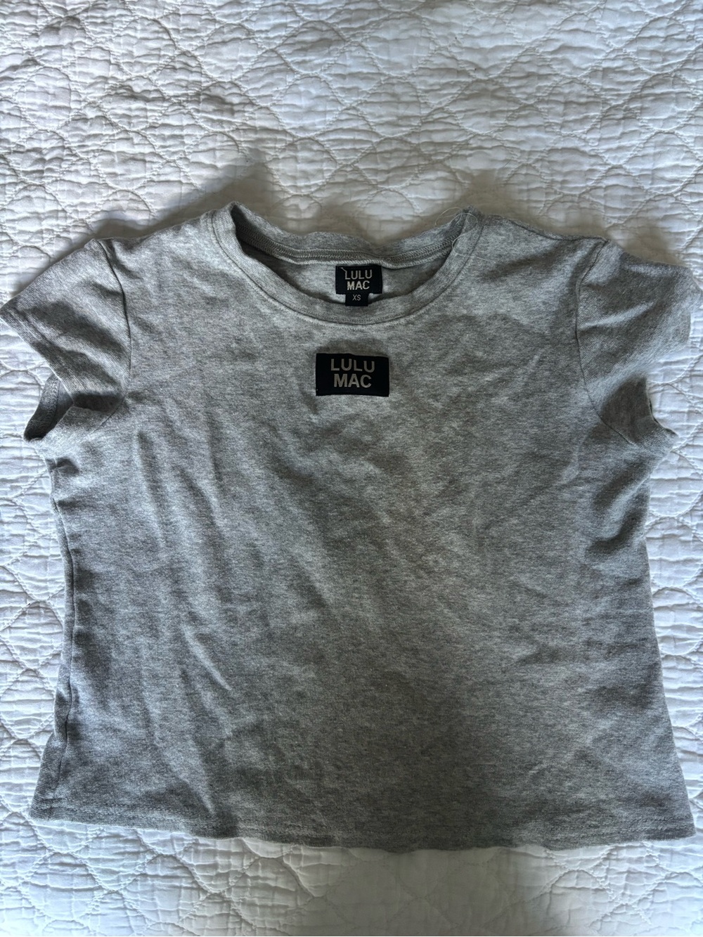 Lulu Mac Gray Baby Doll crop top